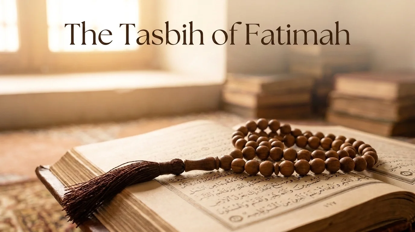 Tasbih prayer beads illustrating the Tasbih of Fatimah dhikr practice