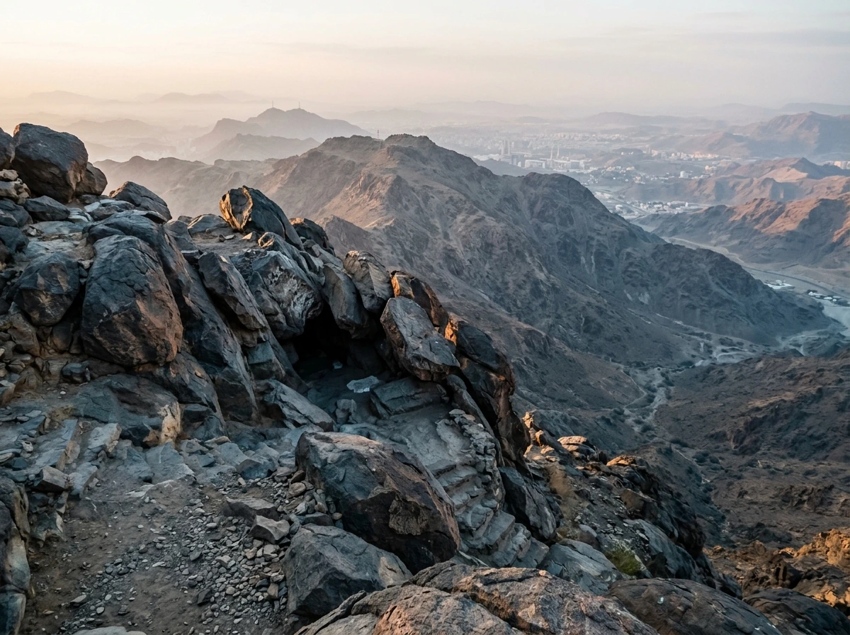 Cave of Hira on Jabal al-Nour in Makkah, where the first revelation came in the life of Prophet Muhammad (PBUH)
